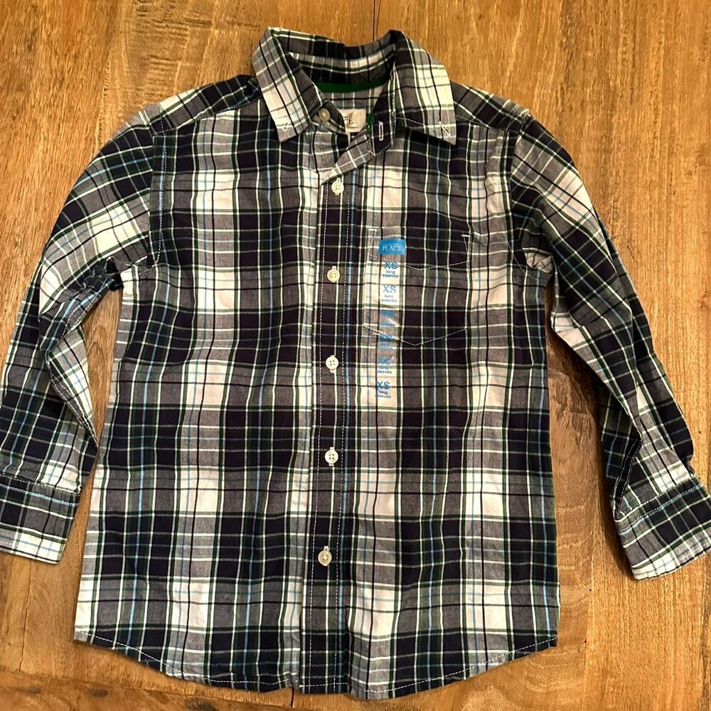 Cotton Button Down boys shirt - XS - New